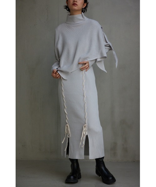 AZUL BY MOUSSY ワンピース ステッチデザインセットニットワンピース