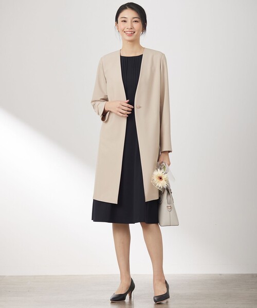 ANY SIS（エニィスィス） ノーカラーコート コート カラーレスライト