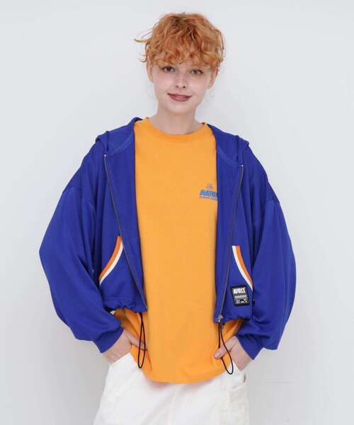 パーカー OVER SIZE MESH ZIP PARKA/オーバーサイズ メッシュジップパーカー レディース