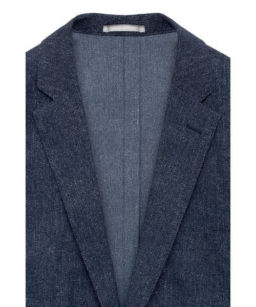 セレモニースーツ カジュアルスーツ HIGH STREET∴COOLMAXデニムプリントサッカージャケット メンズの画像
