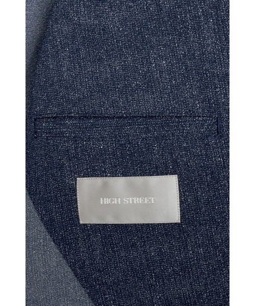 セレモニースーツ カジュアルスーツ HIGH STREET∴COOLMAXデニムプリントサッカージャケット メンズの画像