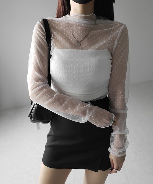 【美品】マチャット MACHATT シアークレープハイネックT 長袖 アイボリー 楽天市場】【SALE】シアーハイネックTシャツ(大きいサイズ