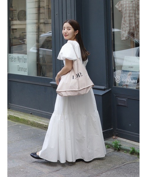 関税送料込★Karen Millen パフスリーブティアードワンピース Stylevoice for xxx ワンピース 「yuiさんコラボ」パフスリーブ