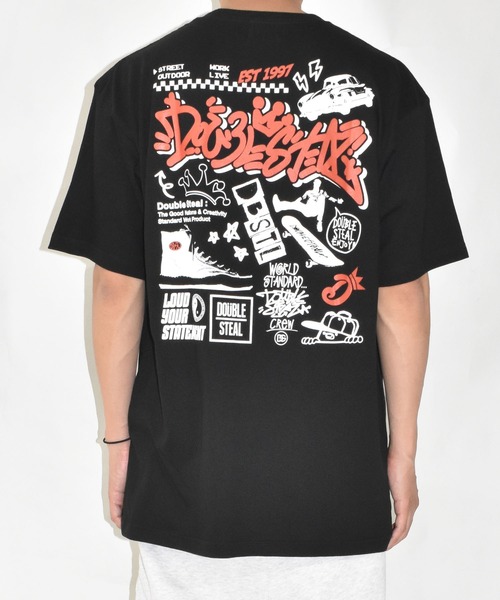DOUBLE STEAL（ダブルスティール） tシャツ ストリートモチーフ T