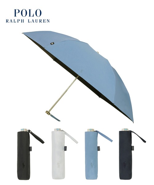 POLO RALPH LAUREN 折りたたみ傘 遮光 晴雨兼用 折りたたみ日傘