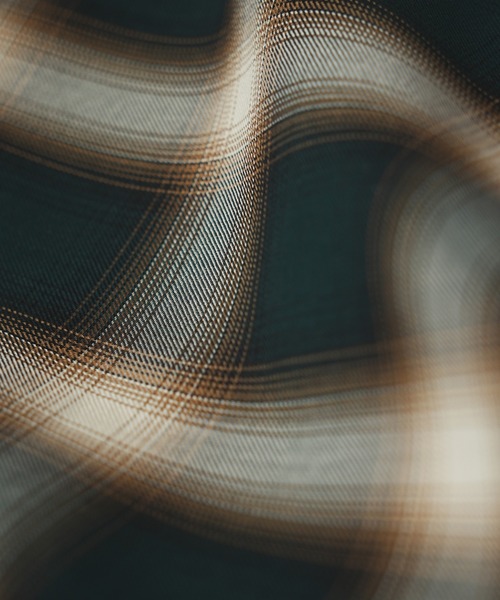 FUSE（フューズ） シャツ オンブレーチェックジップハーフスリーブ