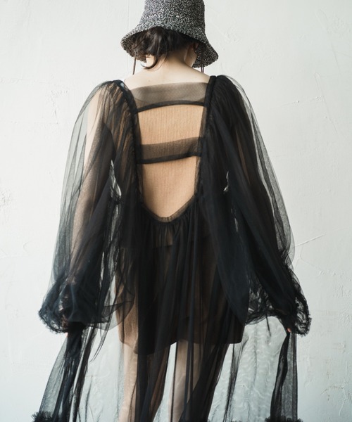 ワンピース SHKA「シッカ」ヴィンテージネグリジェ風ドレス_15