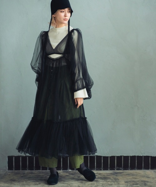ワンピース SHKA「シッカ」ヴィンテージネグリジェ風ドレス_18
