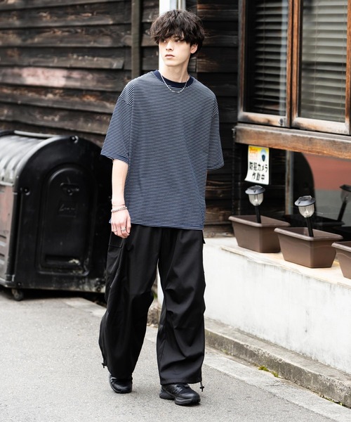 Rocky Monroe tシャツ オーバーサイズマイクロボーダー半袖T