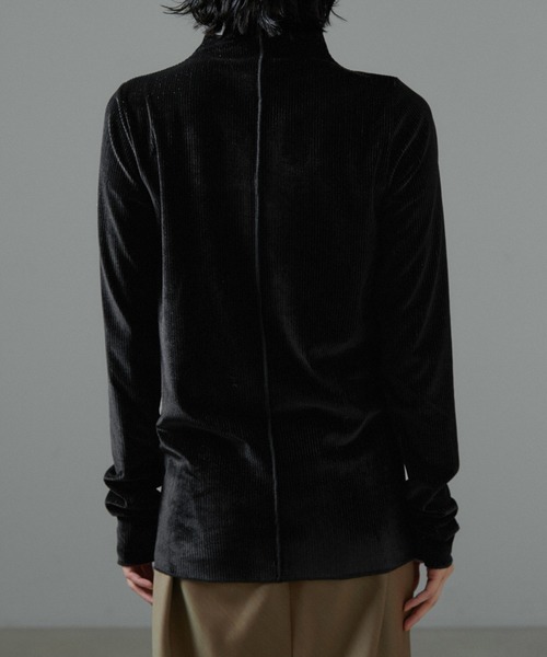 SALON Adam et rope シアーラメベロアボトルネックプルオーバー SALON adam et rope'｜【WEB限定】前後2WAYシアーラメベロア