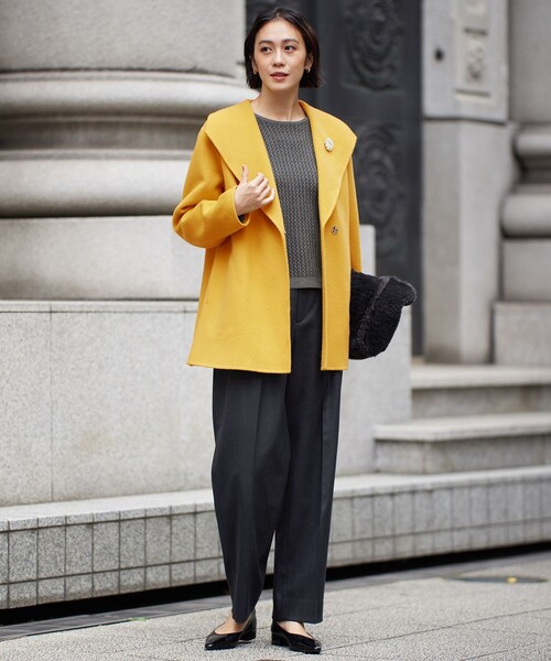 自由区（ジユウク） コート アウター ウールリバーショート コート