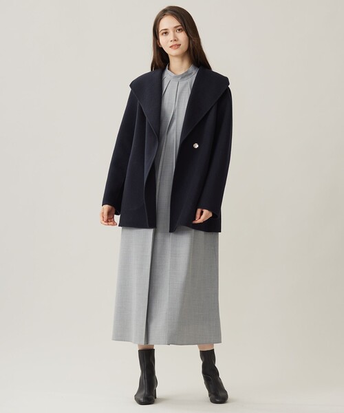 自由区（ジユウク） コート アウター ウールリバーショート コート