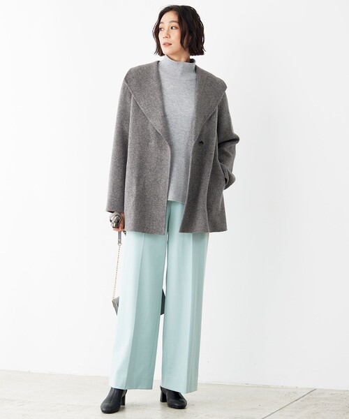 【専用】＊最終価格＊　自由区　ウールリバー フード付きショートコート セール】 【リバーシブル】ウールリバー フード付きショートコート