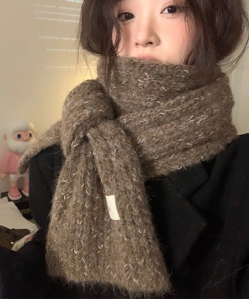 c.u.l マフラー ストール ふわふわ マルチカラー ニットマフラー