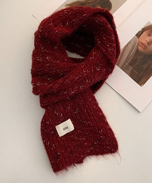 c.u.l マフラー ストール ふわふわ マルチカラー ニットマフラー