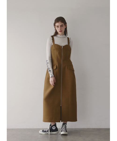 COEL ワンピース 千鳥ジャガードジップワンピース : ZOZOTOWN