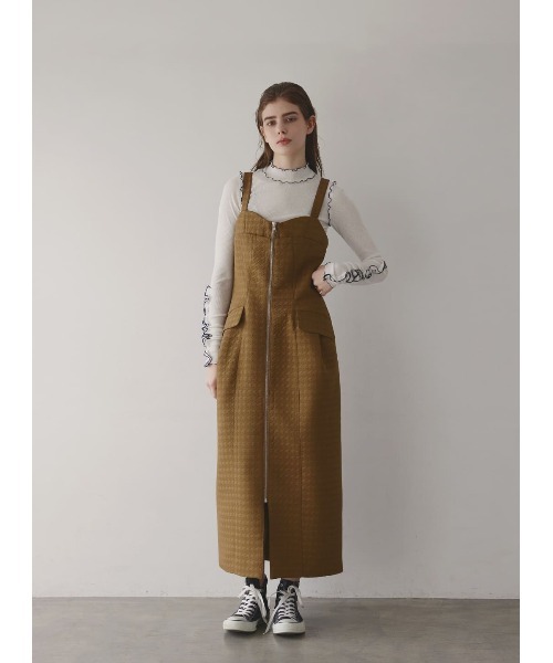 COEL ワンピース 千鳥ジャガードジップワンピース : ZOZOTOWN