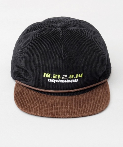 ☆hijiri☆【英国風コーデュロイ八角帽／ブラウン+ブラック】 Ruben キャップ 帽子 コーデユロイ バイカラー フラットバイザー