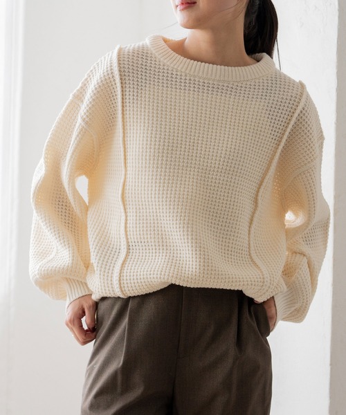 VitaFelice（ヴィータフェリーチェ） ニット セーター ワッフル編み