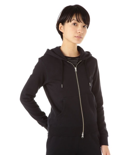 SUNSPEL フルジップ フード付きパーカー グレー サイズ2 カシミヤ ジップ パーカー （Grey Melange）| Sunspel