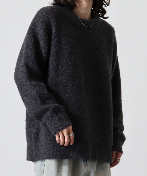 セーター ニット Loop yarn dull color mock neck knit / ループヤーン くすみカラー モックネックニット unis | FUNALIVE | 09