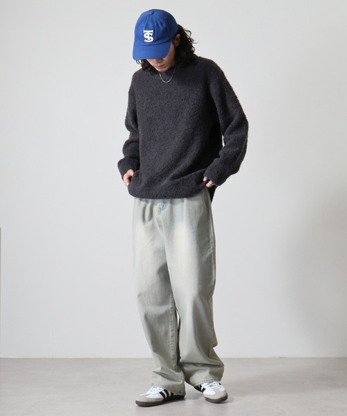 セーター ニット Loop yarn dull color mock neck knit / ループヤーン くすみカラー モックネックニット unis | FUNALIVE | 12