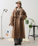 コート アウター ウーリー スタンド トレンチ...の詳細画像2