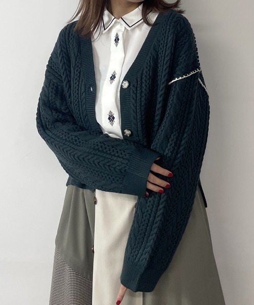 ブランケットステッチカーディガン SENSE OF PLACE by URBAN RESEARCH カーディガン 「ユニセックス