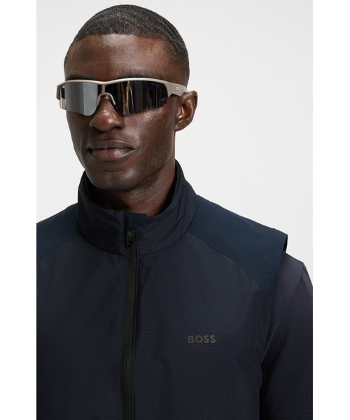 BOSS（HUGO BOSS） ベスト ジレ はっ水ゴルフベスト デコラティブ