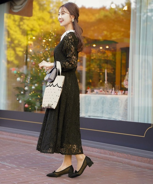 le reve vaniller（ル レーヴ ヴァニレ） パンプス スカラップ ドット