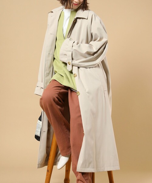 FREAK'S STORE（フリークスストア） ステンカラーコート フリ- カーキ