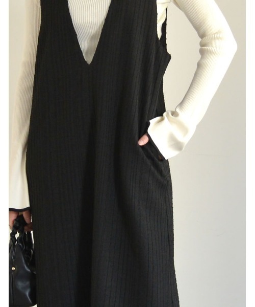 「Re:EDIT」 サロペットスカート SHORT ブラック系その他 レディース_画像2