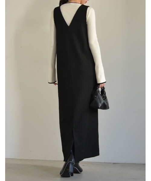 「Re:EDIT」 サロペットスカート SHORT ブラック系その他 レディース_画像3