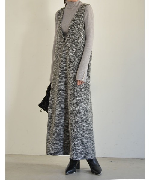 「Re:EDIT」 サロペットスカート SHORT ブラック系その他 レディース_画像7