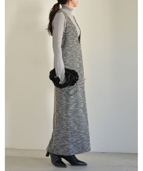 「Re:EDIT」 サロペットスカート SHORT ブラック系その他 レディース_画像8