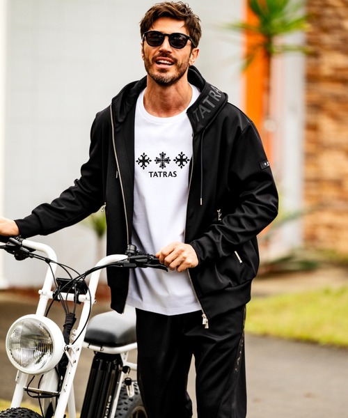 TATRAS メンズパーカー（ジップ、ボタン：ジップアップ）｜トップス