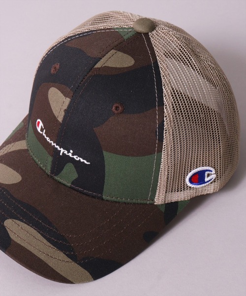 キャップ 帽子 (LF)「Champion」「キッズ」コットン ツイル ＆ デニム ブランドロゴ 刺繍 メッシュキャップ キッズ 子供 男の子 女の子 | Champion | 04