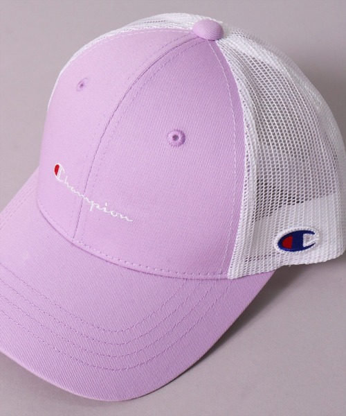 キャップ 帽子 (LF)「Champion」「キッズ」コットン ツイル ＆ デニム ブランドロゴ 刺繍 メッシュキャップ キッズ 子供 男の子 女の子 | Champion | 06