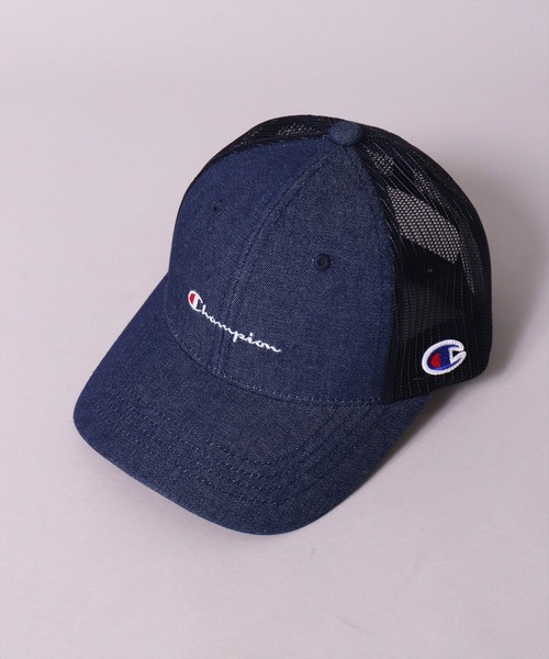キャップ 帽子 (LF)「Champion」「キッズ」コットン ツイル ＆ デニム ブランドロゴ 刺繍 メッシュキャップ キッズ 子供 男の子 女の子 | Champion | 14