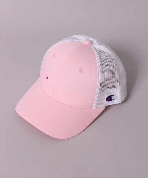キャップ 帽子 (LF)「Champion」「キッズ」コットン ツイル ＆ デニム ブランドロゴ 刺繍 メッシュキャップ キッズ 子供 男の子 女の子 | Champion | 18