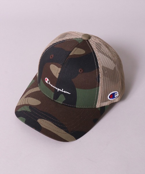 キャップ 帽子 (LF)「Champion」「キッズ」コットン ツイル ＆ デニム ブランドロゴ 刺繍 メッシュキャップ キッズ 子供 男の子 女の子 | Champion | 20