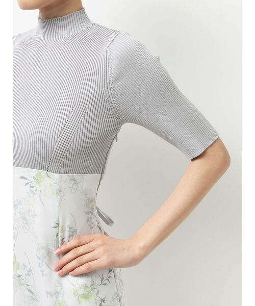 【美品】COCO DEAL ニットドッキングワンピース　S ベージュ花柄 ☆新品同様☆COCO DEALドッキングワンピース ベージュ - メルカリ