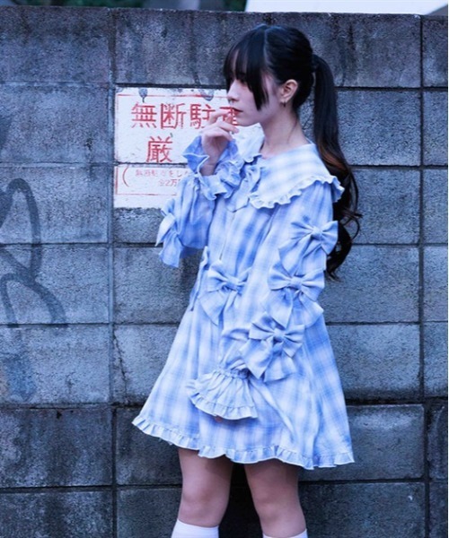 axes femme POETIQUE ワンピース メニーメニーリボンワンピース
