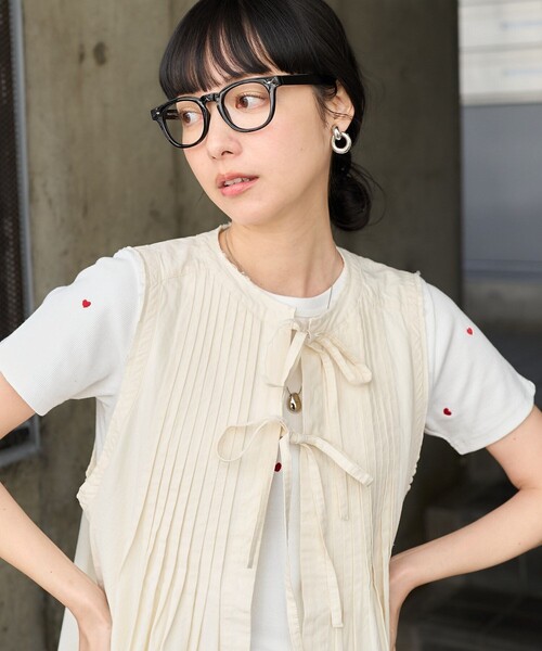 タグ付き☆新品未使用　フリークスストア　リボン付きベスト FREAK'S STORE（フリークスストア）の「リボン付きベスト（ベスト