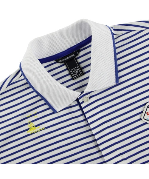 ZOY（ゾーイ） ポロシャツ 半袖 MENS 先染めボーダー 半袖ポロシャツ