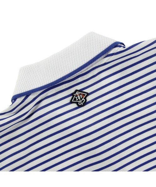 ZOY（ゾーイ） ポロシャツ 半袖 MENS 先染めボーダー 半袖ポロシャツ