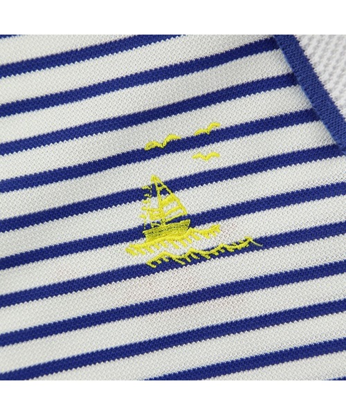 ZOY（ゾーイ） ポロシャツ 半袖 MENS 先染めボーダー 半袖ポロシャツ