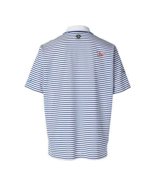 ZOY（ゾーイ） ポロシャツ 半袖 MENS 先染めボーダー 半袖ポロシャツ