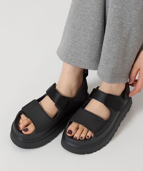 【UGG】履き心地抜群 GoldenGlow Slide サンダル UGG アグ サンダル GOLDENGLOW SLIDE SANDAL 1167430 ゴールデン