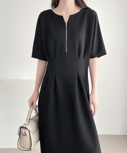 ABITOKYO（アビトーキョー） ワンピース 前後2WAYハーフジップタック